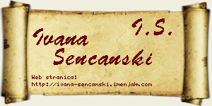 Ivana Senćanski vizit kartica